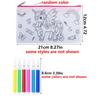 5pcs Graffiti Pencil Bag with Colored Pen Color Filling Non-Woven Pen Cases Arts Crafts Drawing Back To School Easter JXB