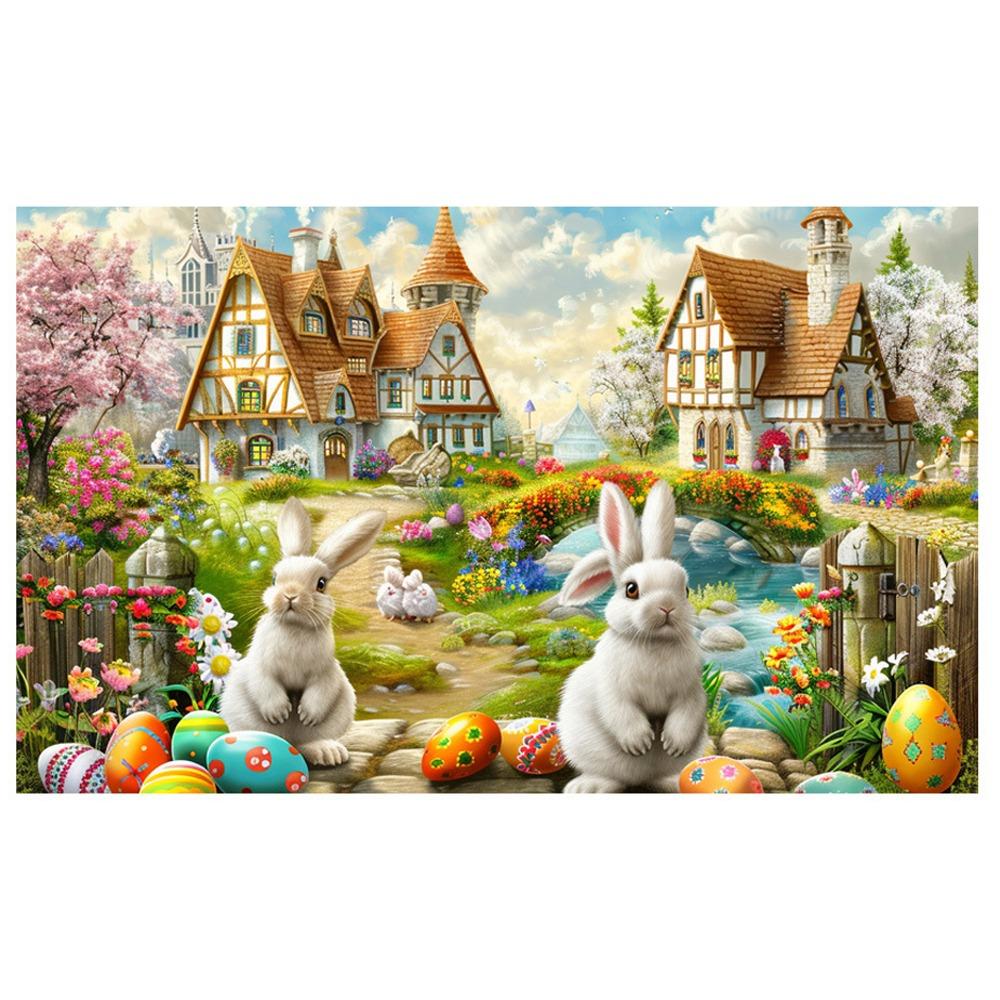 Colorful Easter Photography Backdrop Celebrate Poster Props Easter Photo Banner  Home Party Decor