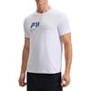 Fila Fitness Soft Comfortable Stretch Casual Versatile Sports Knit Short Sleeve T-Shirt Men Tops Jade-White A11M521107F-WT