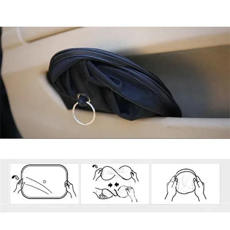1Set Black Window Curtain Side Glass Mesh Sunshades Accessories Auto Front Rear Car Window Sunshade Cover Sun UV Protection