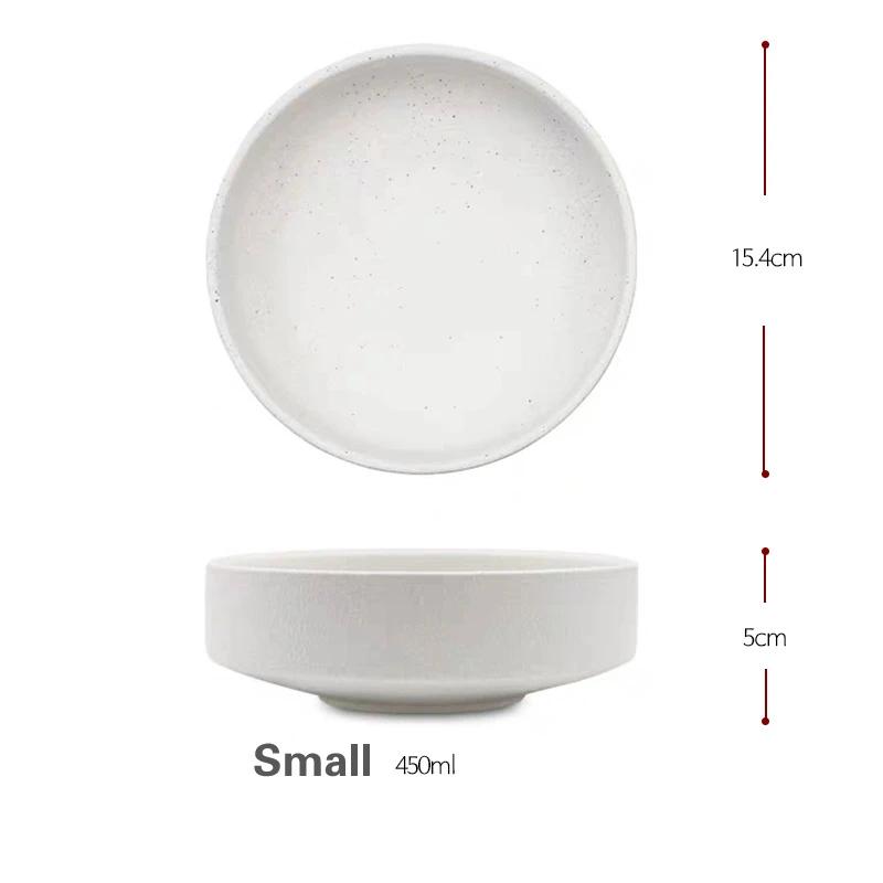 

Japanese Creative Ceramic Bowl Salad Thick soup bowl Stewed soup Restaurant Fashion Dishes Deep Fruit bowl plate dishes