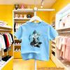 Hatsune Miku New Anime Future Peripheral Collaboration Pure Cotton COS Cartoon Printed Casual Tshirt All Match for Boys Girls