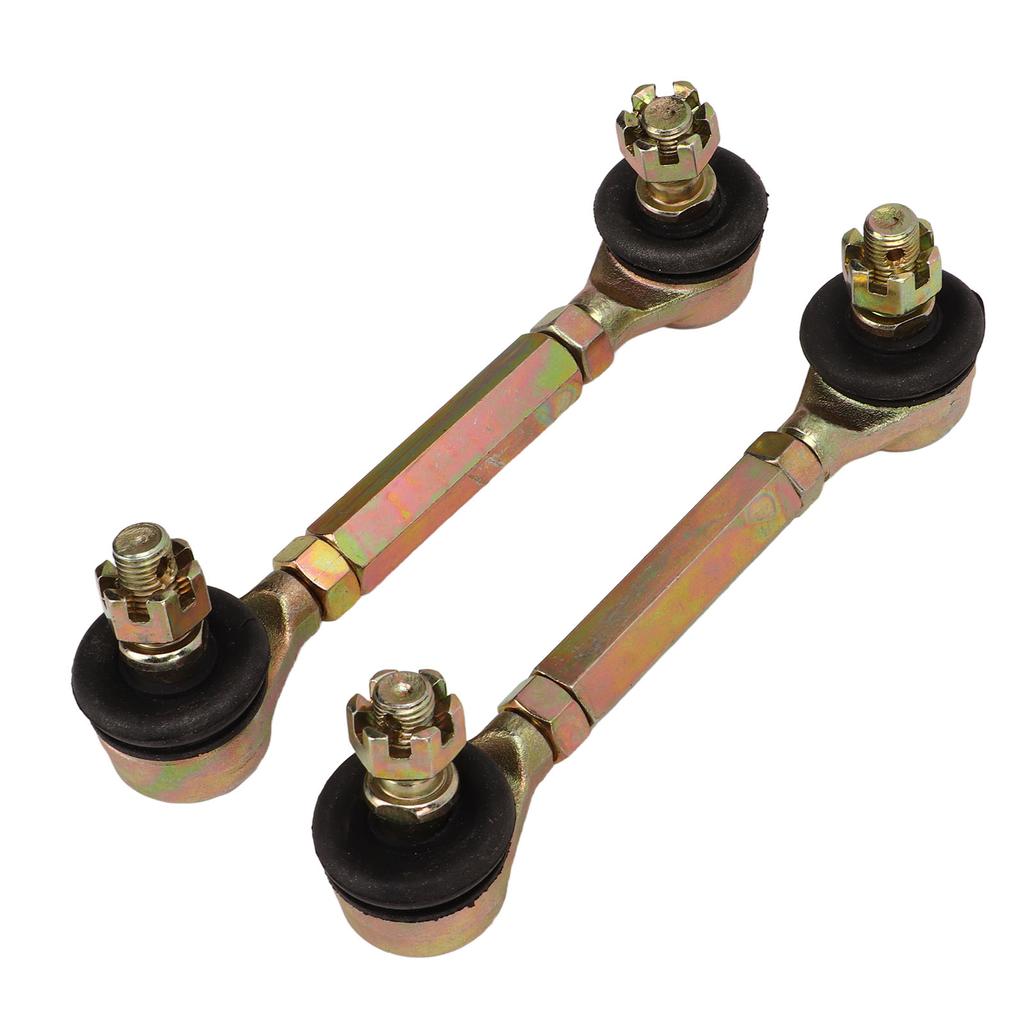 2 Stück Spurstangenkopf 10mm Gewinde Stahllegierung Stabilisatorstangenende Set für 50cc 70cc 90cc 110cc 125cc
