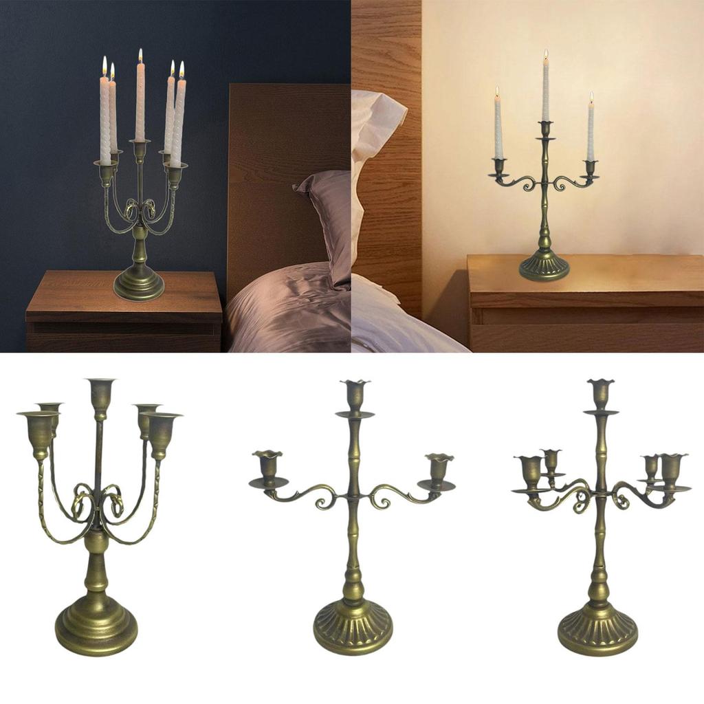Vintage Candlestick Holder, Decorative Candle Stand for Wedding Bar Bedroom Decor