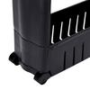 Leira black 3-level kitchen and bathroom shelf