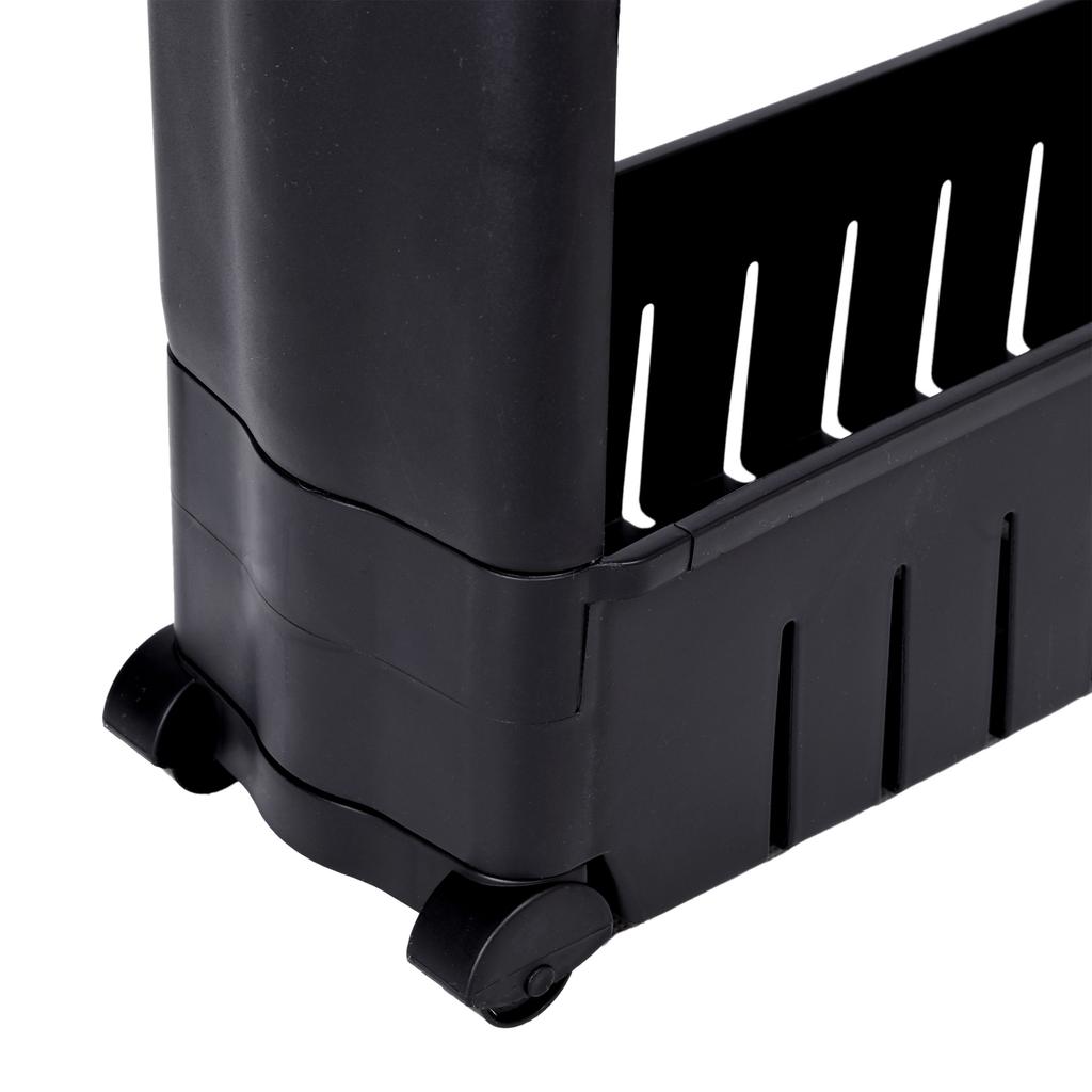 Leira black 3-level kitchen and bathroom shelf
