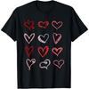 Hearts Pattern Valentines Day Cute Love V-Day Pajama T-Shirt