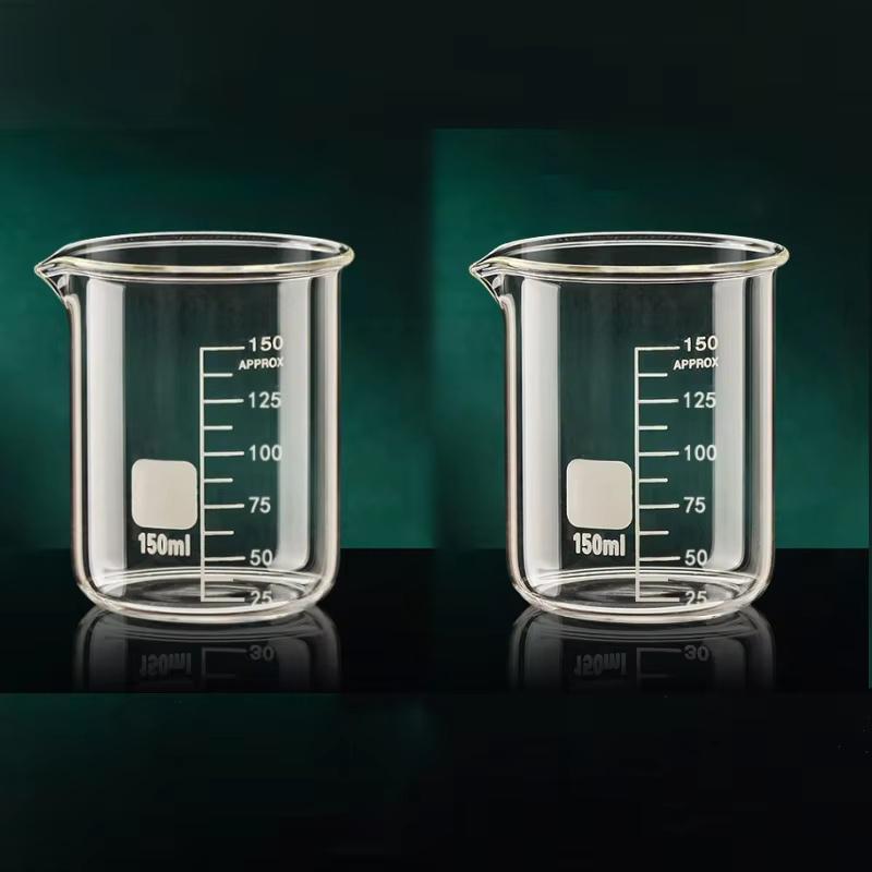 2pcs 50/100/150/250/500/1000ml High Borosilicate Glass Measuring Cups Scale Cup Laboratory Beaker Kitchen Baking Measuring Cup