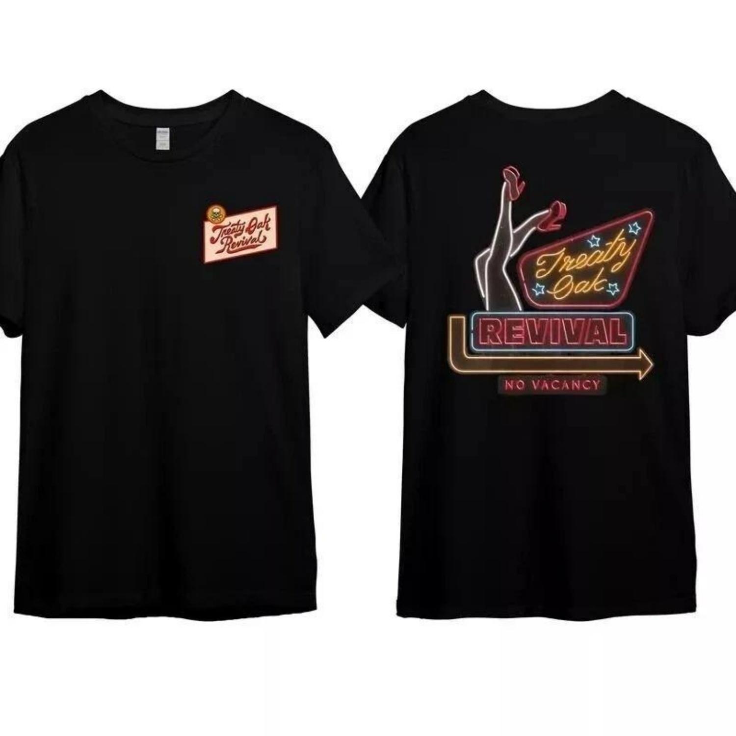 

Treaty Oak Revival T-Shirt Cotton - Crewneck for Men & Women Gift High-end Luxury Is for Both Men and Women Top Y2k XXXXXL
