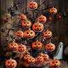 Halloween Indoor Decor  ,halloween Decorations  ,Halloween Christmas Tree Decoration 8CM Face  Colorful Plastic Ball Festival Party Decoration