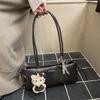Commuter Retro Niche Leopard Print Bag Women's New Fashion Shoulder Underarm Bag High-end Portable Baguette Bag