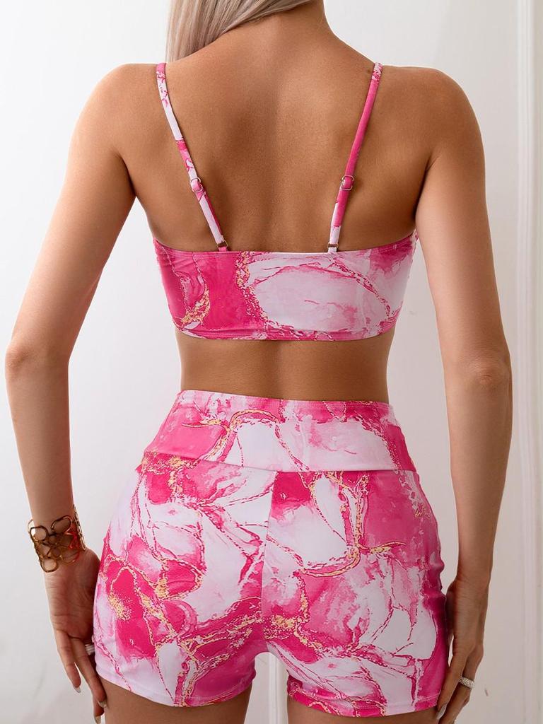 Ensemble Bikini Sexy Deux Pièces Imprimé pour Femme - Maillot de Bain Style Européen et Américain