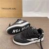 Original Black and White Small Lightning Low-top Wear-resistant Bread Shoes Women's Ins High-value Skateboard Shoes Non-slip Thick-soled Casual Shoes