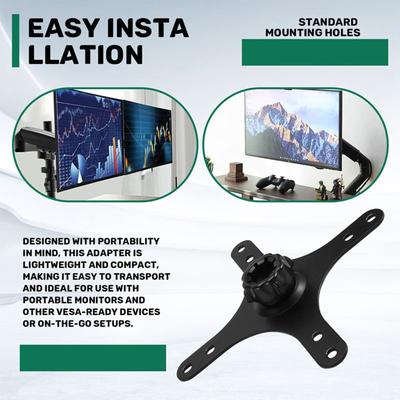 Portable Monitor Mounting Adapter Bracket Plate 17mm Ball Head To 100x100mm Wall Mount Arm Mount Universal Mount