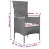 VidaXL Chaises de jardin 2 pcs avec coussins Résine tressée Noir 319525