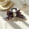 Elegante Schwarze Strass-Haarklammer - Großes High-End-Accessoire