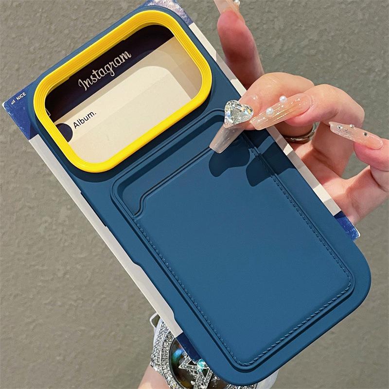 

Creative Skin Feel iPhone 14/12/78X Case with Card Slot for Apple 13-17 iPhone 7/8/SE