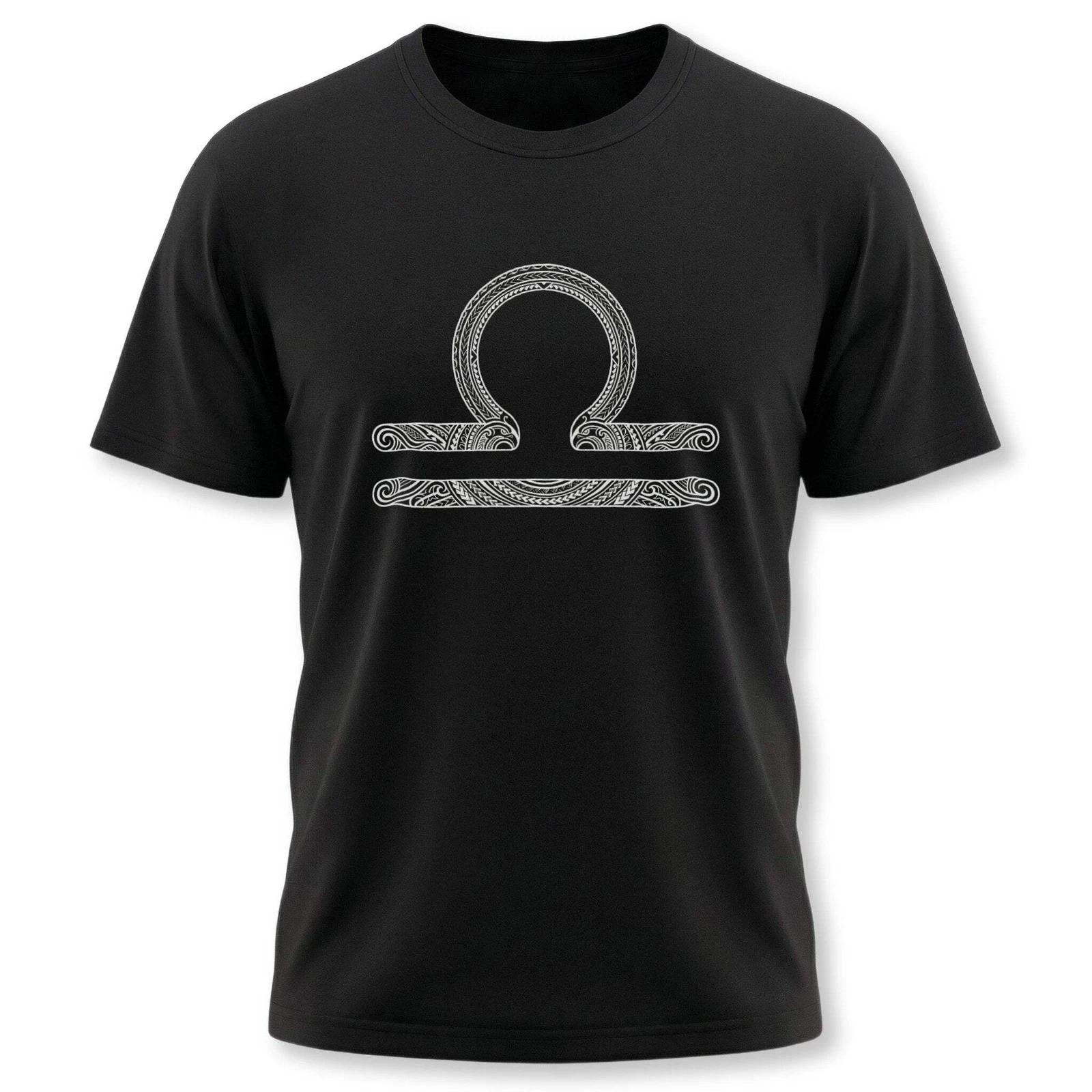 Tribal Pattern Libra Zodiac T-Shirt | Astrology Horoscope Symbol Tee Shirt L