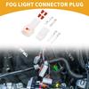 2 Pin Fog Light Connector Plug - Car Male Female Wire Terminal Connector - for Yamaha Plastic White - 1 Set