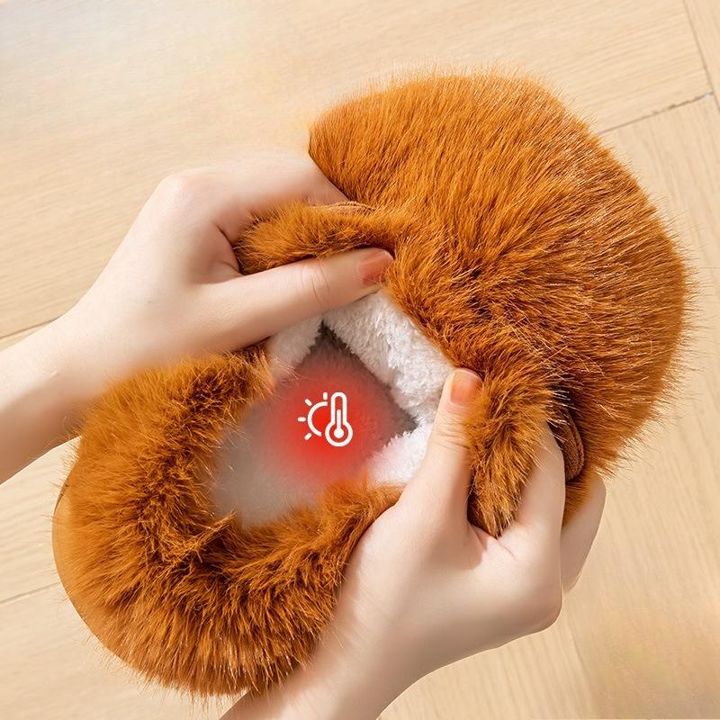 The New Style of Shoes Is Fashionable, Cute, Plush, and Suitable for Home Wear with Cotton Slippers