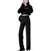 2026 Women's Ice Silk Wide-Leg Summer Pants - Thin, Drapey, Narrow Straight-Leg for Petite Casual Wear