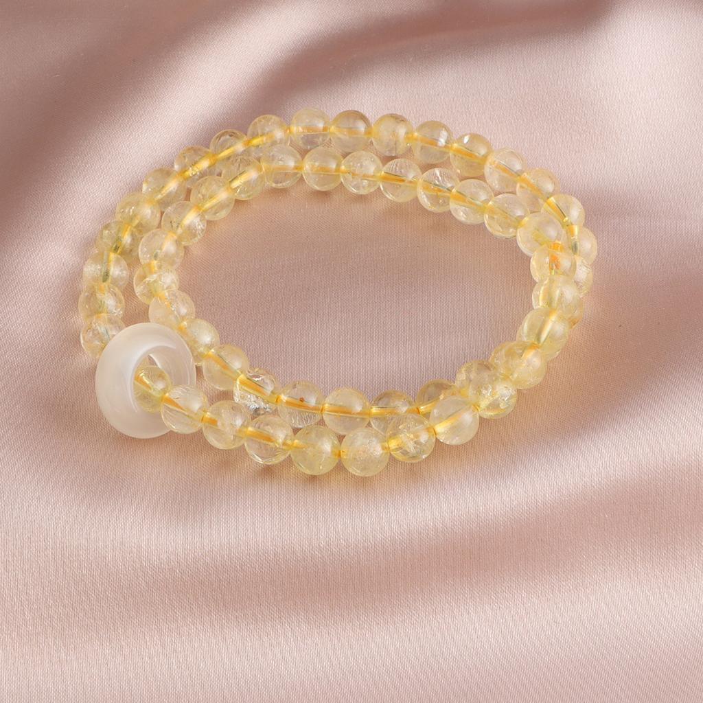 Bracelet Natural Citrine White Crystal Bracelet Pixiu Chinchilla Running Ring Fashion Versatile Douyin Explosion