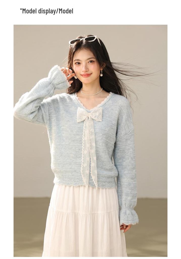 Women's Loose Lace Knit Sweater - 2026 Autumn Collection