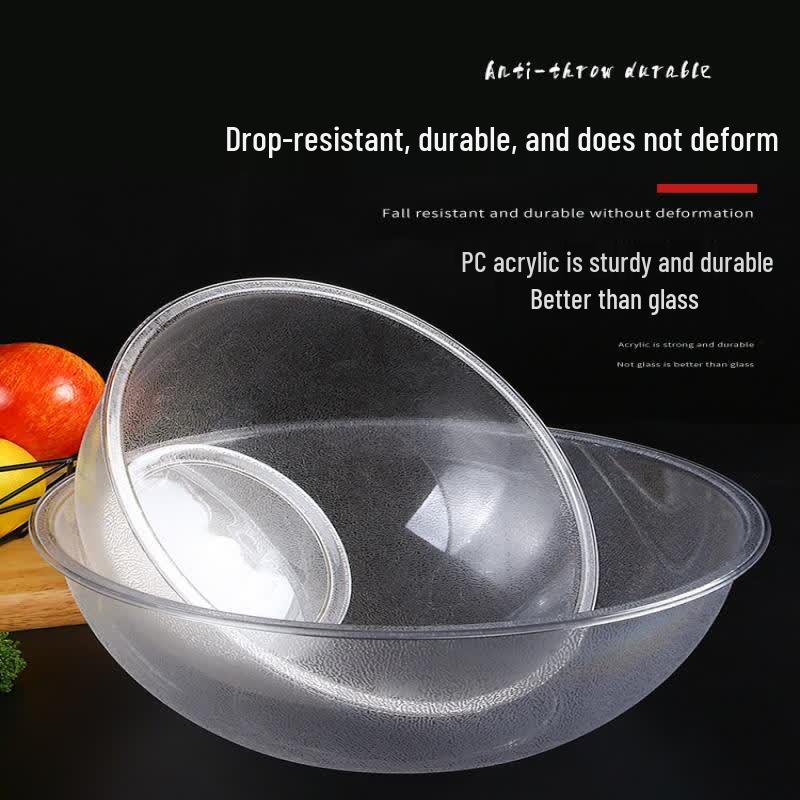 ZISIZ Round Clear PC Acrylic Self-Serve Food Basin