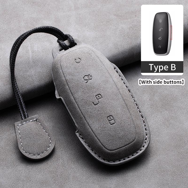 Leather Car Key Case Cover for BYD DENZA D9 2025 for Denza D9 DM-i 2025 2025 Auto Key Fob Shell Car Styling Keychain Accessory