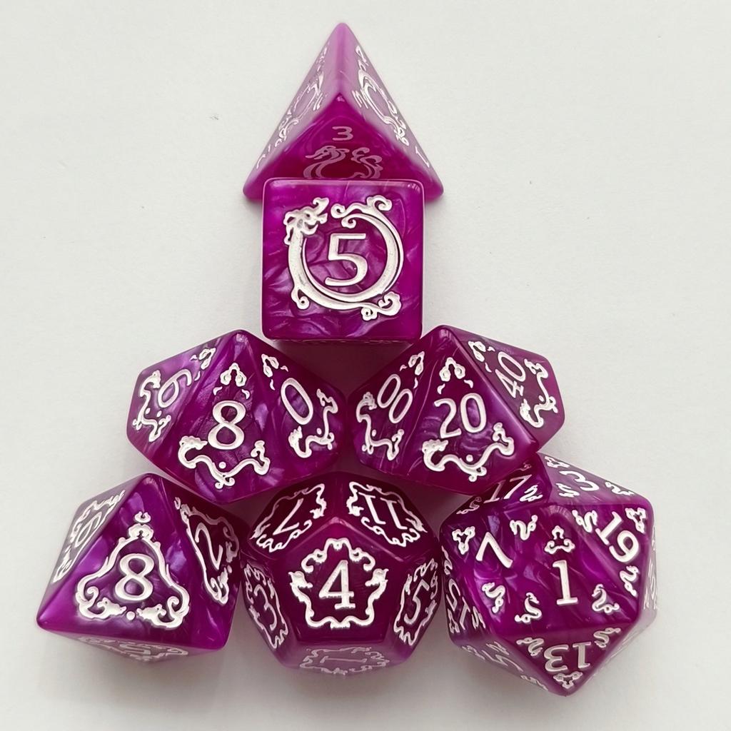 7 Pieces DND Dragon Dice Set Polyhedral RPG Dice for Dungeons and Dragons D&D Pathfinder Call of Cthulhu Tabletop Game Gift