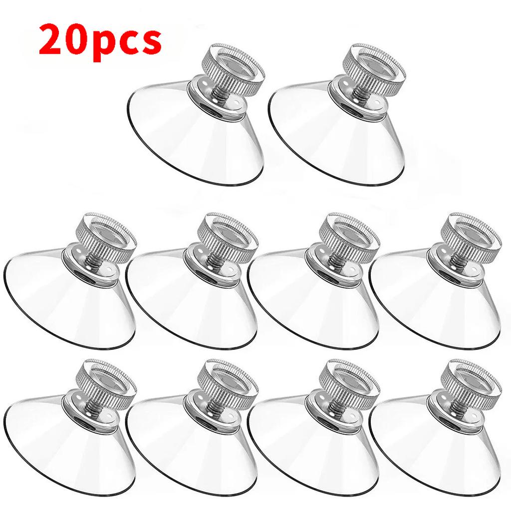 10/20pcs 41mm Clear Suction Cups PVC Vacuum Suction Cup Holder Plastic Suction Cups with Screws for Bathroom Kitchens Offices