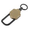 Magnetic Retractable Keychain Stainless Steel Wire Easy Pull Buckle Carabiner Key Chain Tan