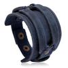 Mens Vintage Punk Leather Bracelet Handmade Multi-Layer Geometric Cuff Biker Style Jewelry Accessories