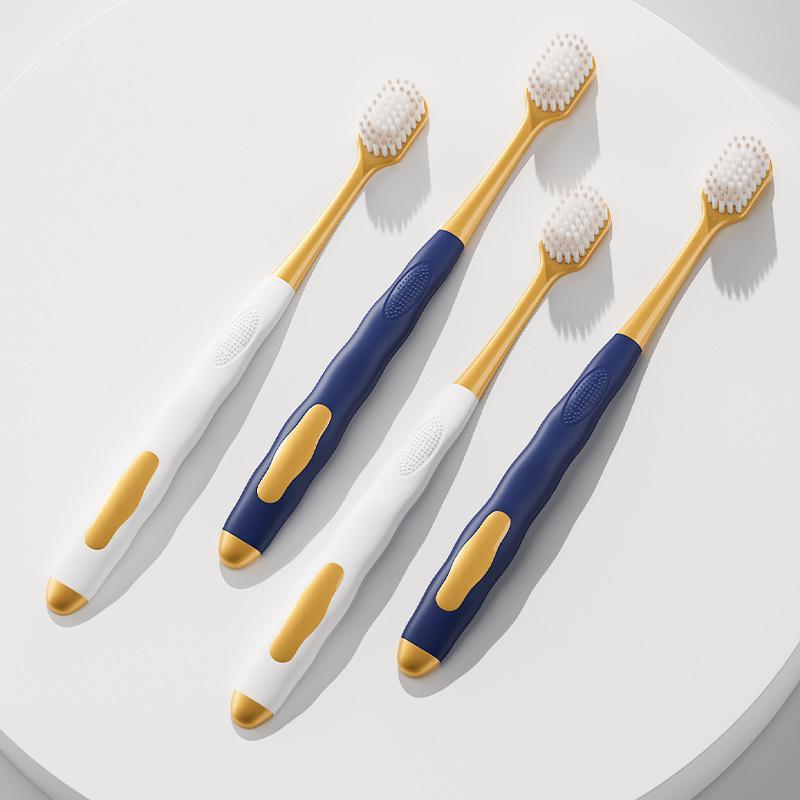 6Pcs Soft Bristle Manual Toothbrush Wide Brush Head Gentle Gum Care Sturdy Handle Deep Clean Tooth Brush For Family Oral Care