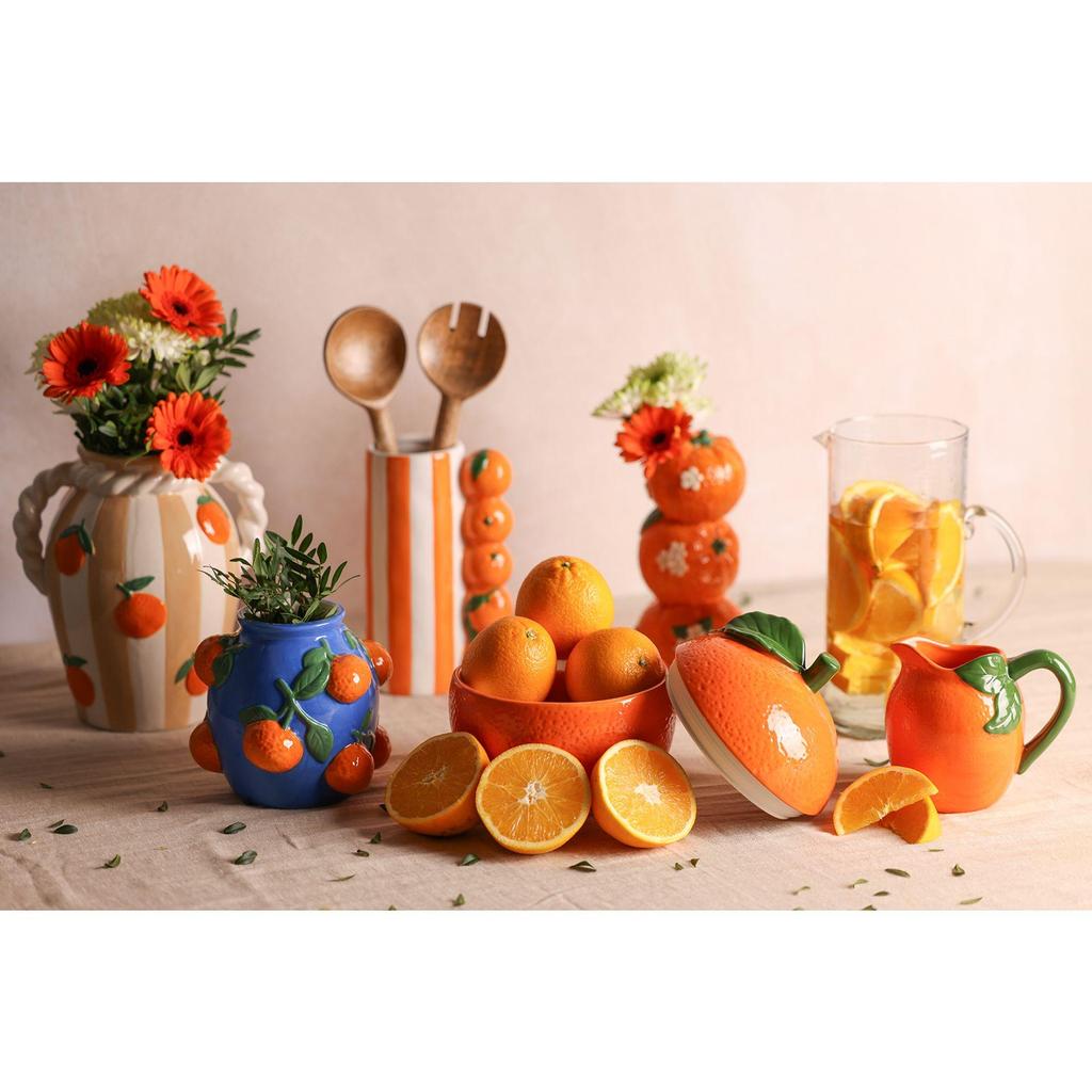 Hestia Oransje Stripet Vase
