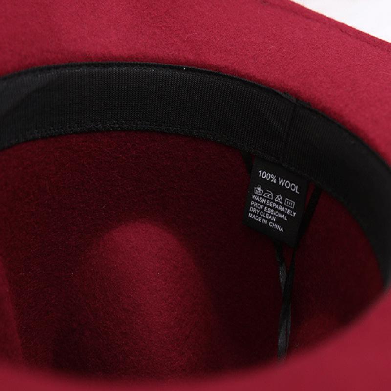 Cappello a punta da strega in lana in stile britannico per autunno e inverno:  alla moda, alte, design roccia vulcanica jazz