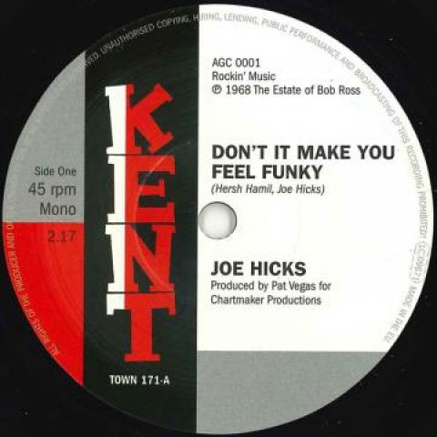 

7inch Record JOE HICKS Dont It Make You Feel Funky I Go TOWN171 Kent 2019 UK SoulFunk