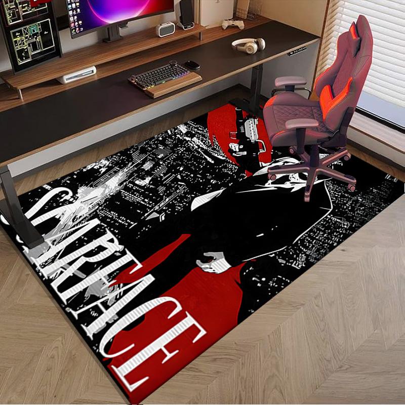 Scarface: Urban Art Carpet, Chair Rug,Rug for Office Bedroom living rooms, Doormat decor Fan Gift Christmas Gift