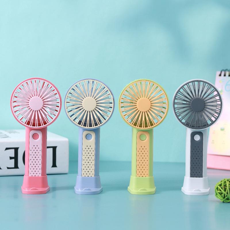2026 Rechargeable Handheld Mini Fan with USB and Three-Speed Base - Customizable Logo Gift