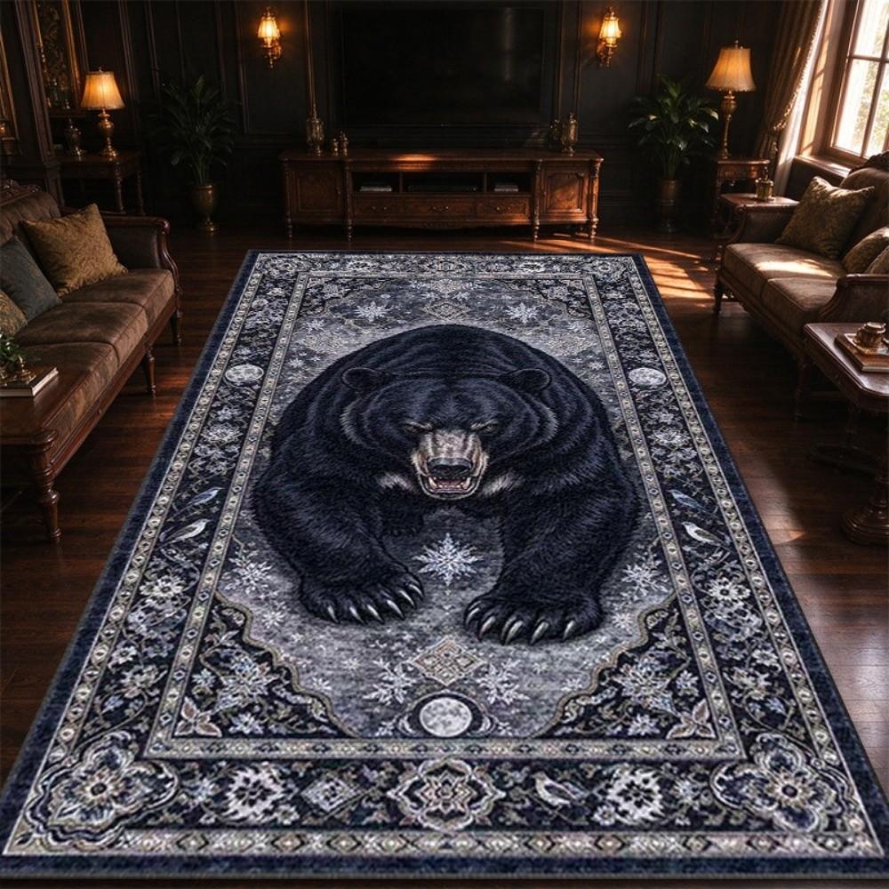 Soft Plush Tiger Floor Mat Wild Animal Print Living Room Mat New Bedroom Door Mat Bedroom Entrance