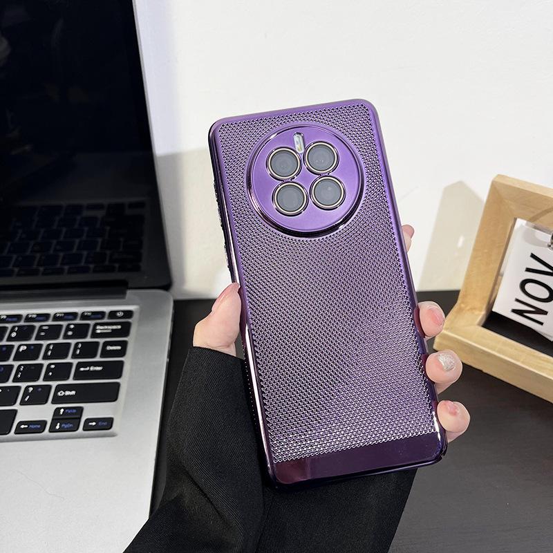 Breathable electroplating heat dissipation is suitable for Huawei mate50 mobile phone case, new 40pro protective case P50 lens film anti-drop.