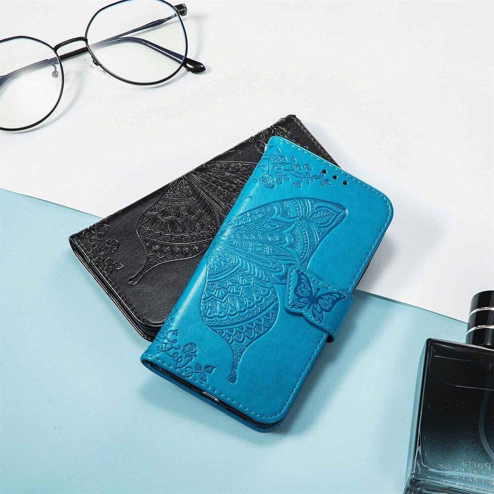 Flip Case for Motorola Moto G85, Butterfly, Blue