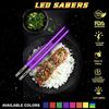 1 Paar LED-Lichtschwert-Essstäbchen, leuchtende Essstäbchen für Sushi-Nudeln, im Dunkeln leuchtende Essstäbchen, leuchten Partyzubehör