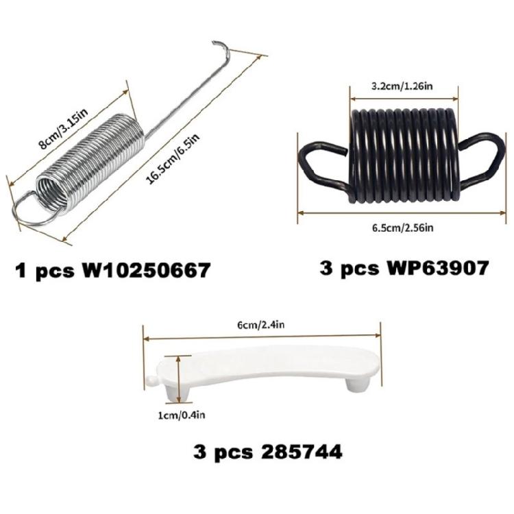 Washing Machine Shock Absorption Spring Kit Replacement Spin Noise Easy Installation WP63907 Springs For Home Use