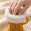 Indoor Non-slip Walking Socks Women's Knitted Slipper Socks, Soft Plush Lined Mid-Length Winter Breathable Polyester Lounge Thermal with Handle