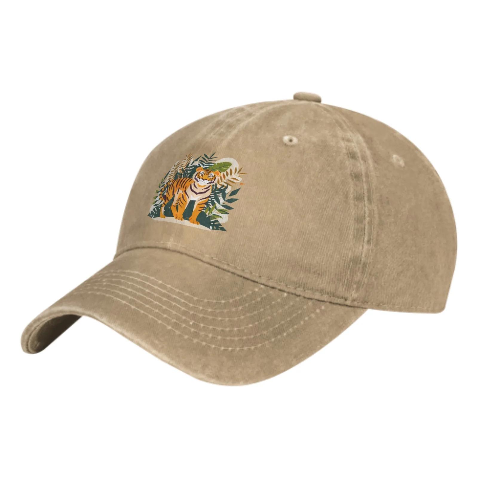 

Растения И Тигры Летняя Классическая Мода Мужская Кепка Тракер Хлопок Дышащая Женская Ковбойская Шляпа Открытый Отдых Бейсболки Adjustable хаки