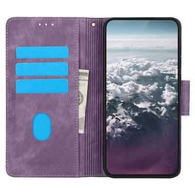 SY-001 Pro Samsung Galaxy A15 4G/5G Pouzdro Stojánek Kabelka Motýl Květina Kožené Kryt na Telefon
