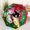 1pc Christmas Hello Kitty CharactersUmbrella with Plastic Handle,Suitable for All Seasons Home Travel Outdoor UmbrellaSanlio147