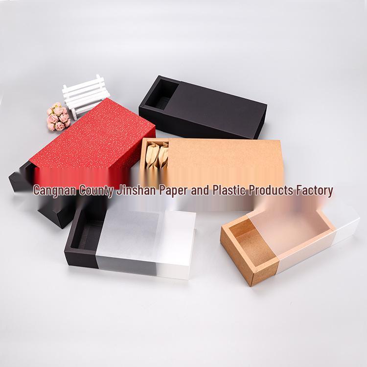 Custom Green Tea Kraft Paper Drawer Gift Box - Rectangular & Exquisite Packaging