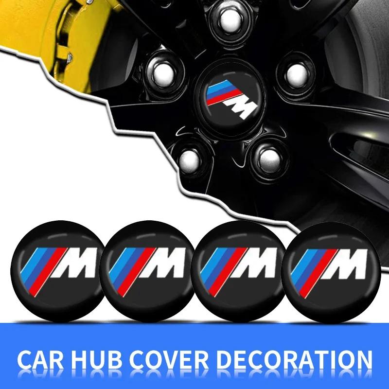 56MM Car Emblem Tire Wheel Center Sticker Hub Cap Badge Decals For BMW F30 F01 F10 F35 F15 F16 E39 E46 X1 X3 X5 X6 M3 M4 M5 M6